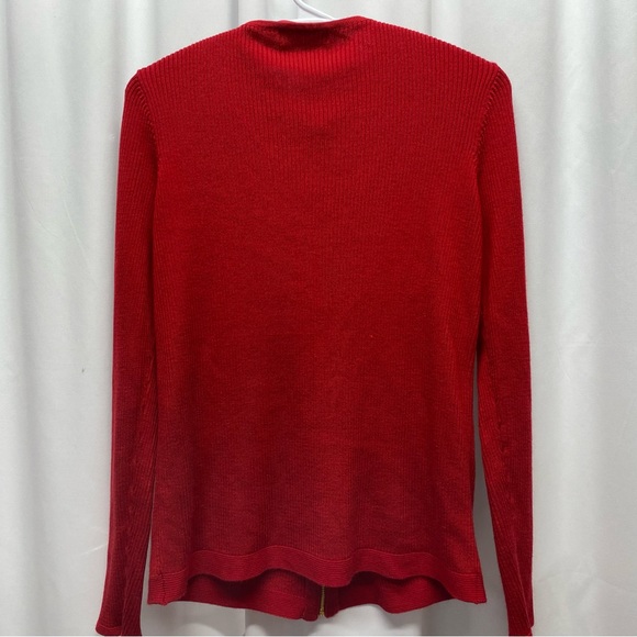 Calvin Klein women's sweater cardigan size small red gold preppy y2k - Picture 4 of 10